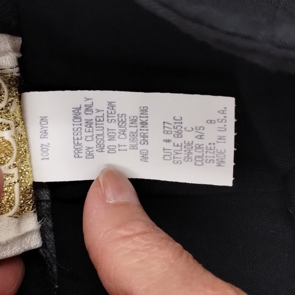 Caché black high waisted pants size 8 vintage zip back - Picture 10 of 10